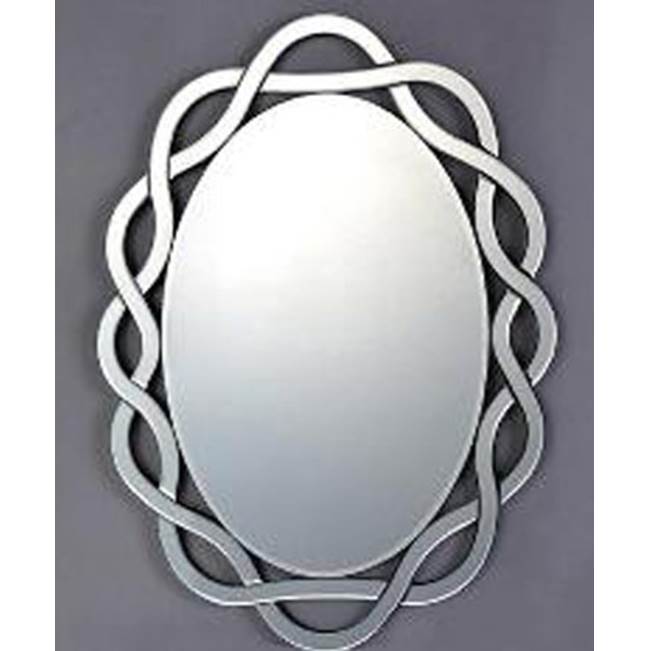 Afina Corporation 24X31 Modern Luxe Decortive Mirror Oval Contemporary