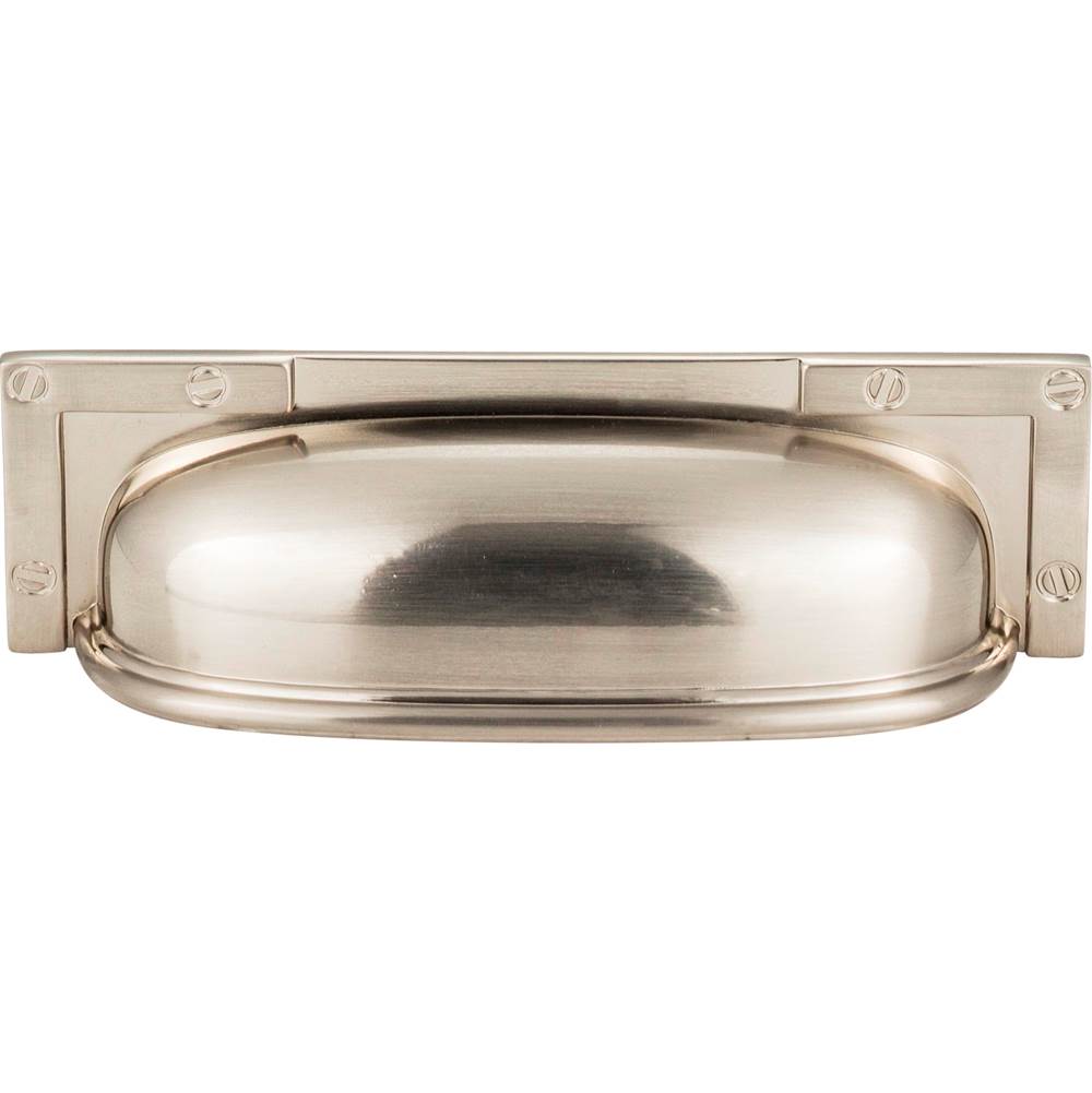 Atlas Campaign L-Bracket Cup Pull 3 3/4 Inch (c-c) Brushed Nickel