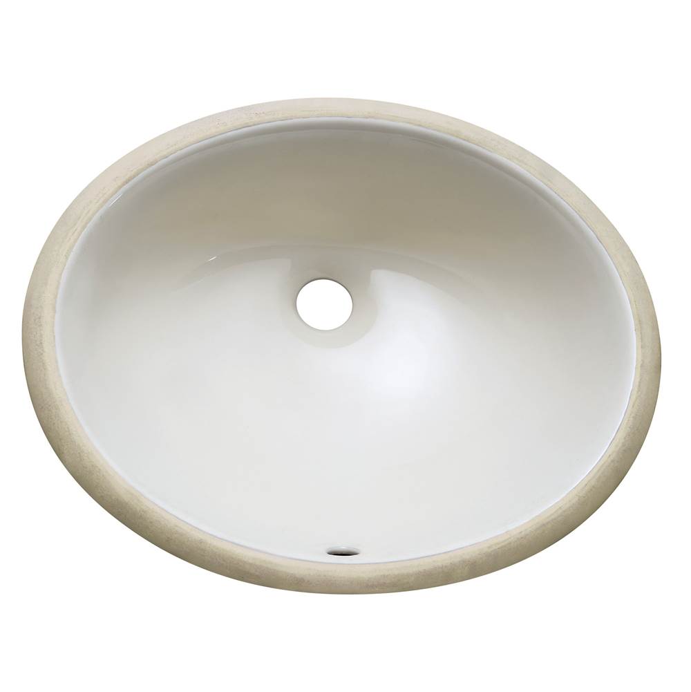 Avanity Undermount 18 in. Oval Vitreous China ceramic sink in Linen