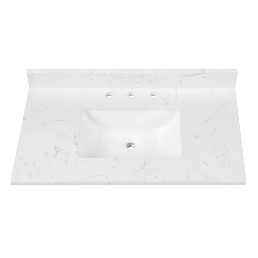 Avanity Avanity 37 in. Cala White Engineered Stone Top with Rectangular Sink
