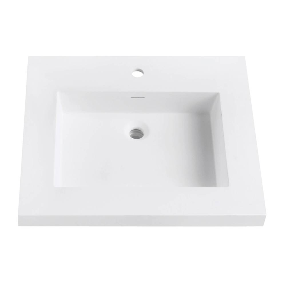 Avanity VersaStone 25 in. Solid Surface Vanity Top with Integrated Bowl in Matte finish