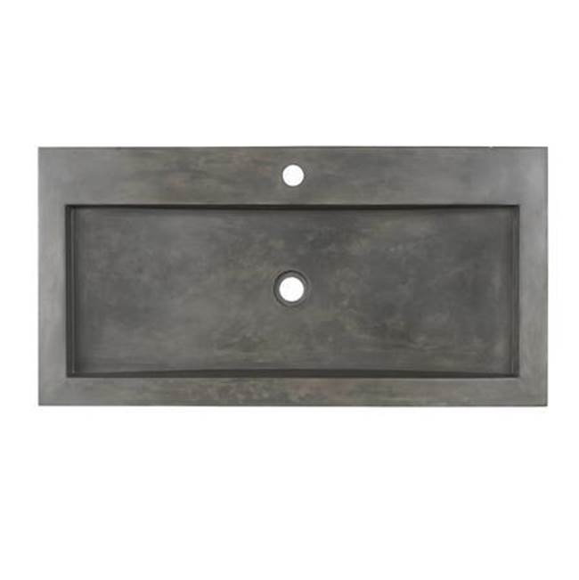 Barclay Gentry Rect Above Counterw/ 1 Faucet Hole,Dusk Gray