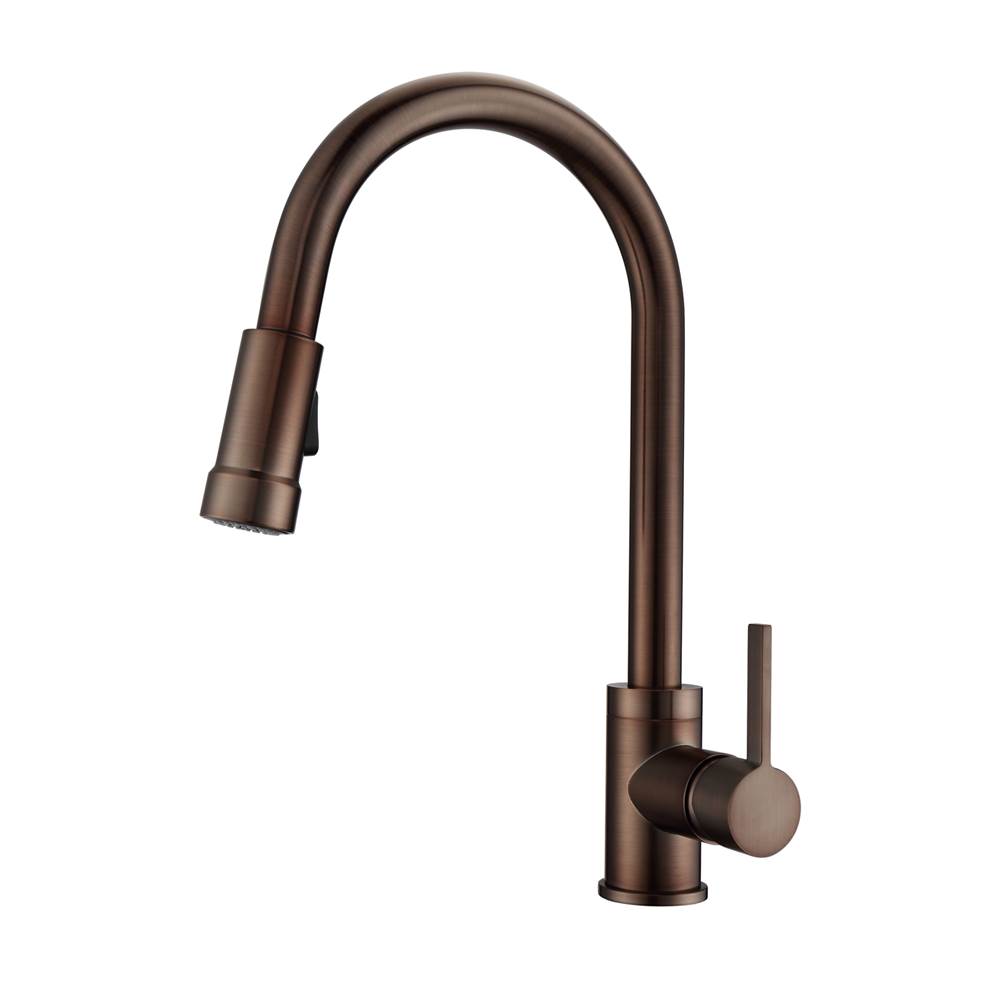Barclay Firth Kitchen Faucet,Pull-outSpray, Metal Lever Handles,ORB
