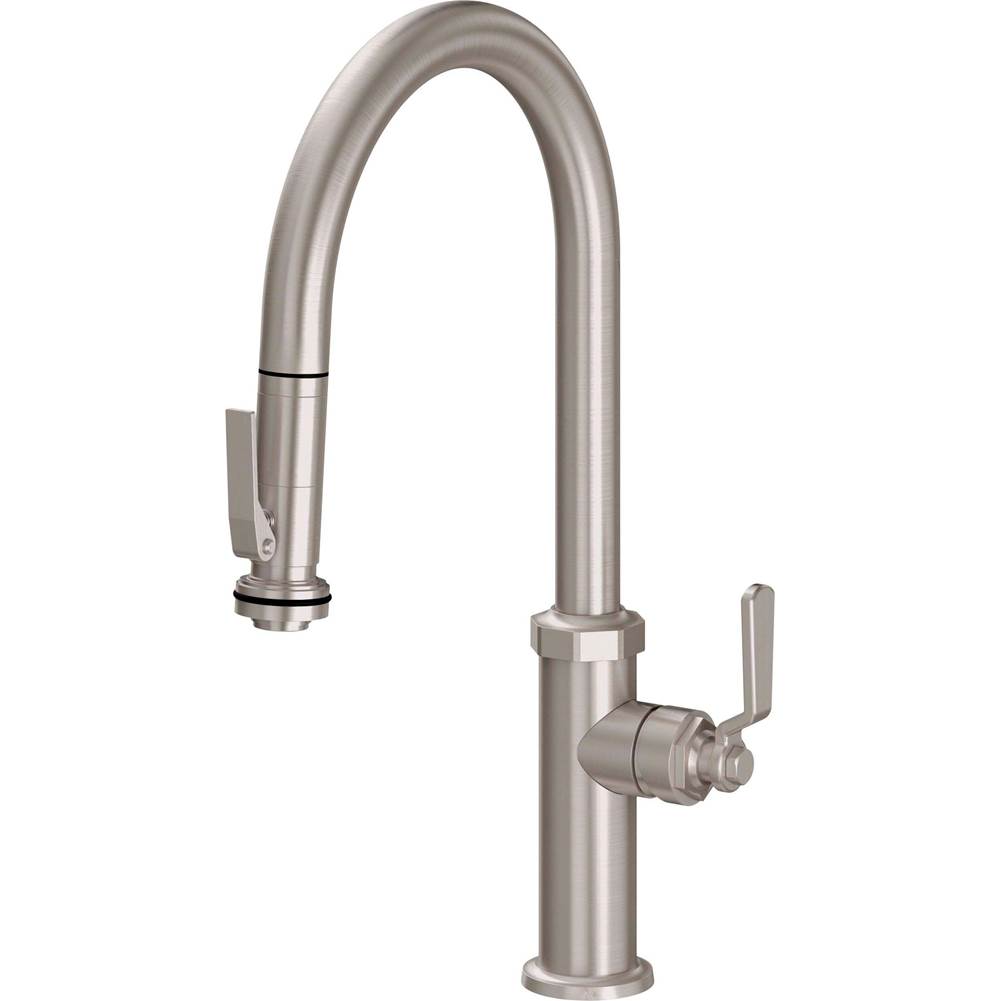 California Faucets Pull-Down Kitchen Faucet with Squeeze Sprayer  - High Arc Spout