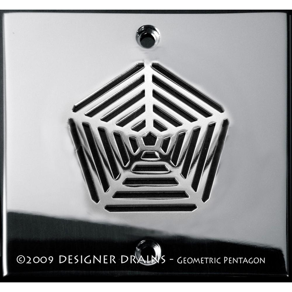 Designer Drains Geometric Pentagon No. 4
