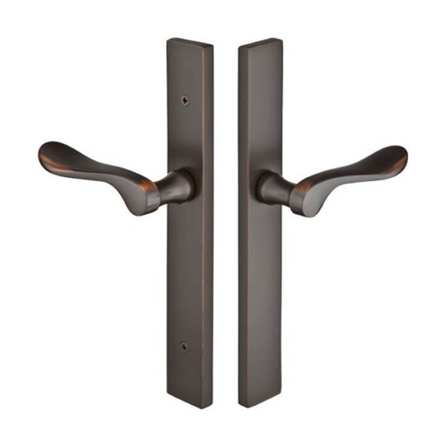 Emtek Multi Point C1, Non-Keyed Fixed Handle OS, Operating Handle IS, Modern Style, 1-1/2'' x 11'', Rustic Lever, RH, US3NL