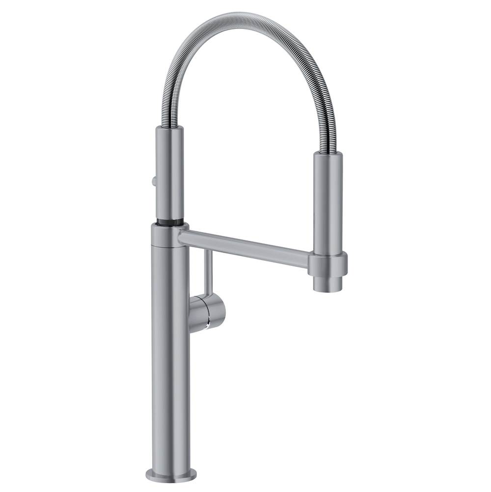 Franke Pescara 18-inch Single Handle Semi-Pro Kitchen Faucet in Satin Nickel, PES-360-SNI