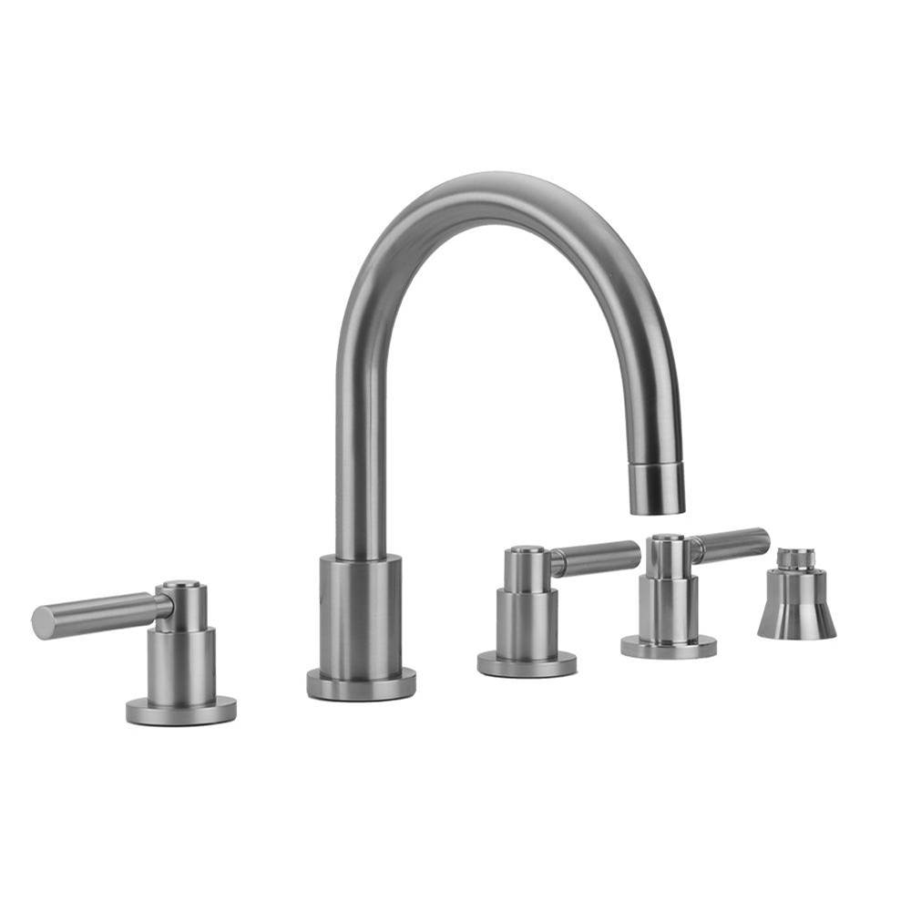 Jaclo Contempo Roman Tub Set with High Lever Handles and Straight Handshower