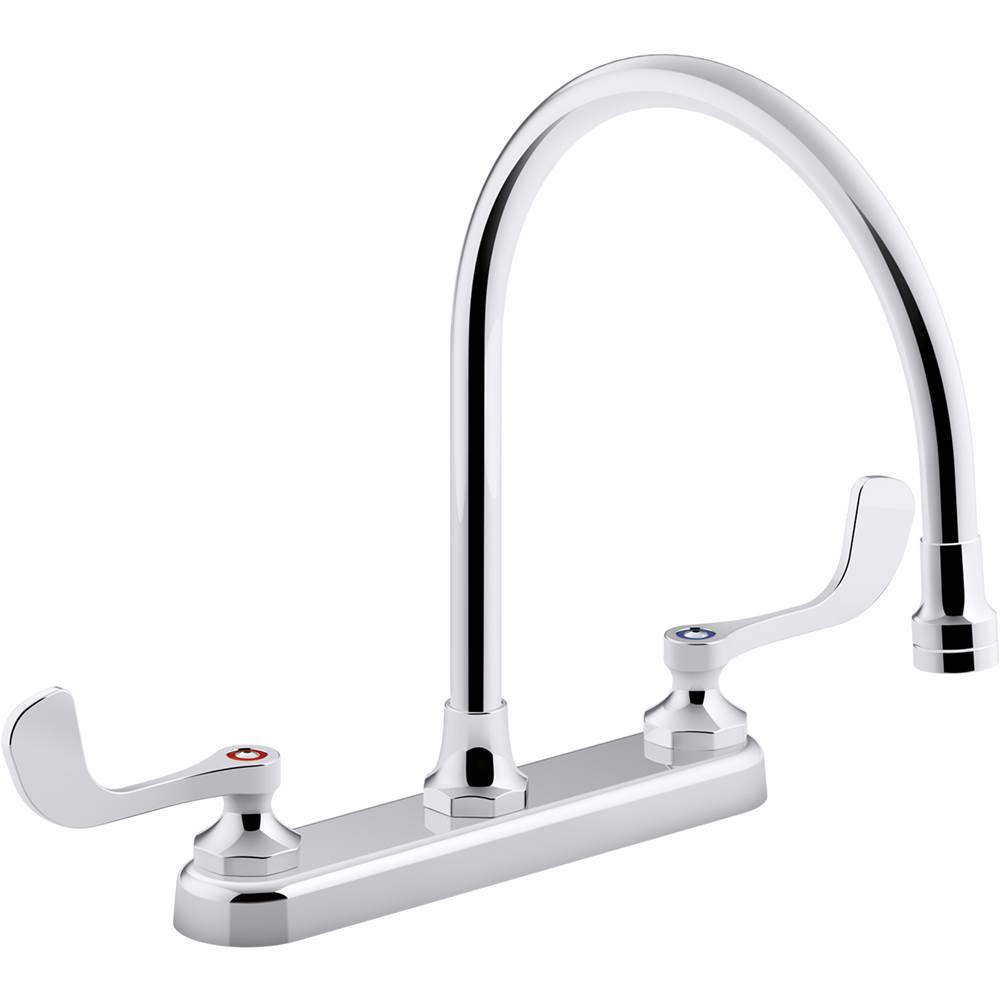 Kohler Triton® Bowe® 1.8 gpm kitchen sink faucet with 9-5/16'' gooseneck spout, aerated flow and wristblade handles