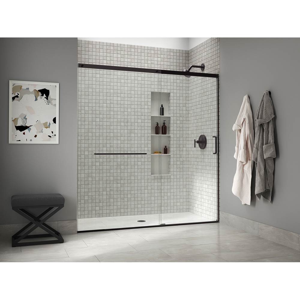 Kohler Elate Tall Sliding Shower Door, 75-1/2-in H X 68-1/4 - 71-5/8-in W, With Heavy 5/16-in Thick Crystal Clear Glass