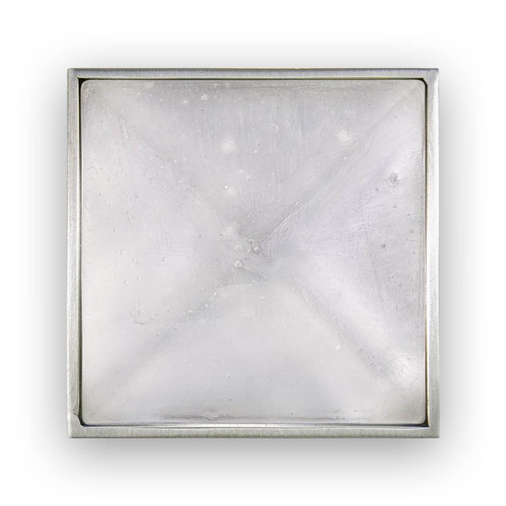 Linkasink 3'' Artisan Glass Prism Vanity Hardware, Small Square with Églomisé Prism