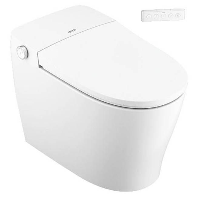Moen 3-Series Tankless Bidet One Piece Elongated Toilet Bidet System in White with Remote and UV Sterilization