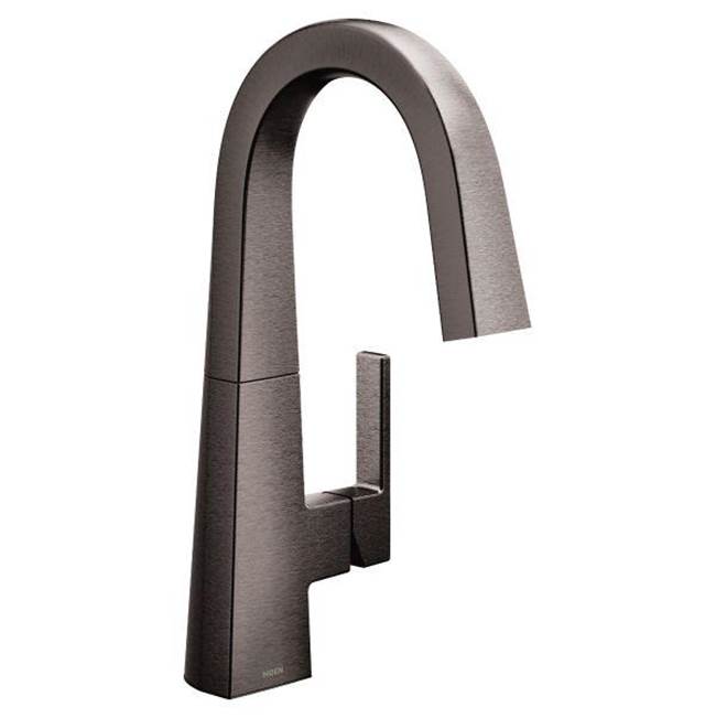 Moen Black stainless one-handle high arc bar faucet