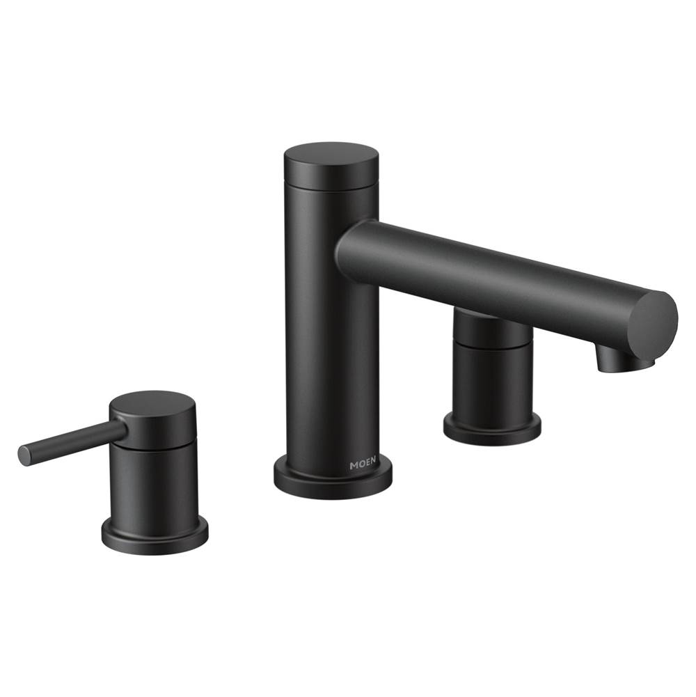 Moen Align 2-Handle Deck Mount Roman Tub Faucet Trim Kit in Matte Black (Valve Sold Separately)