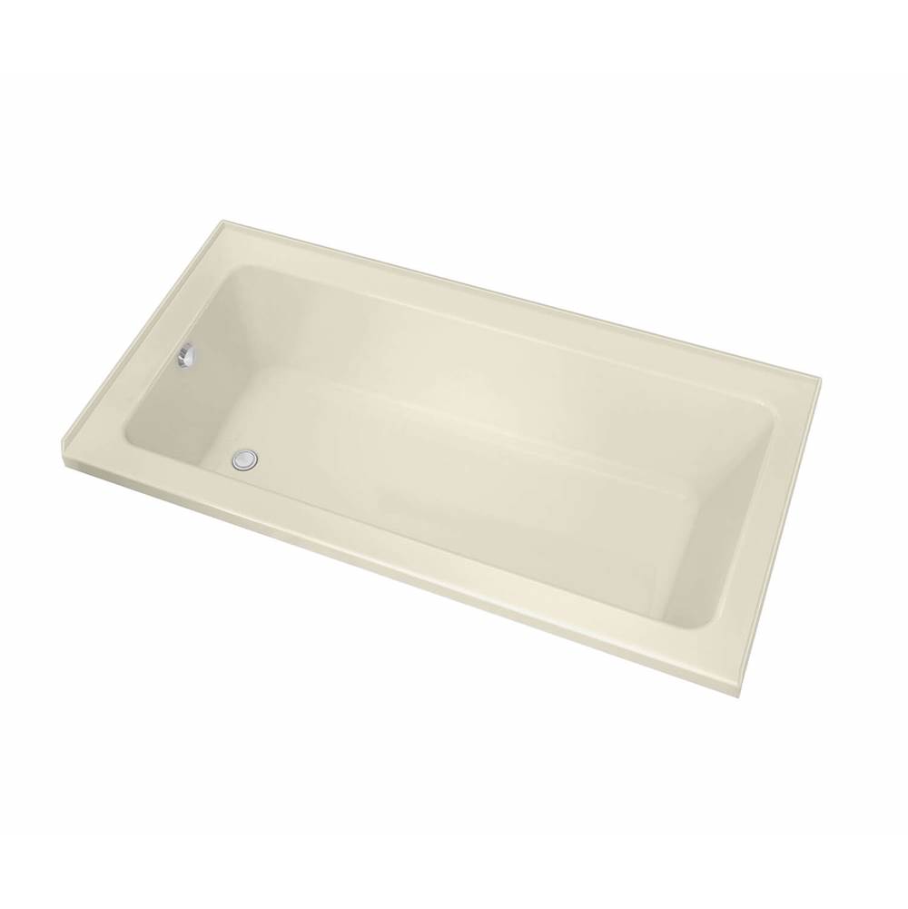 Maax Pose 6030 IF Acrylic Alcove Right-Hand Drain Whirlpool Bathtub in Bone