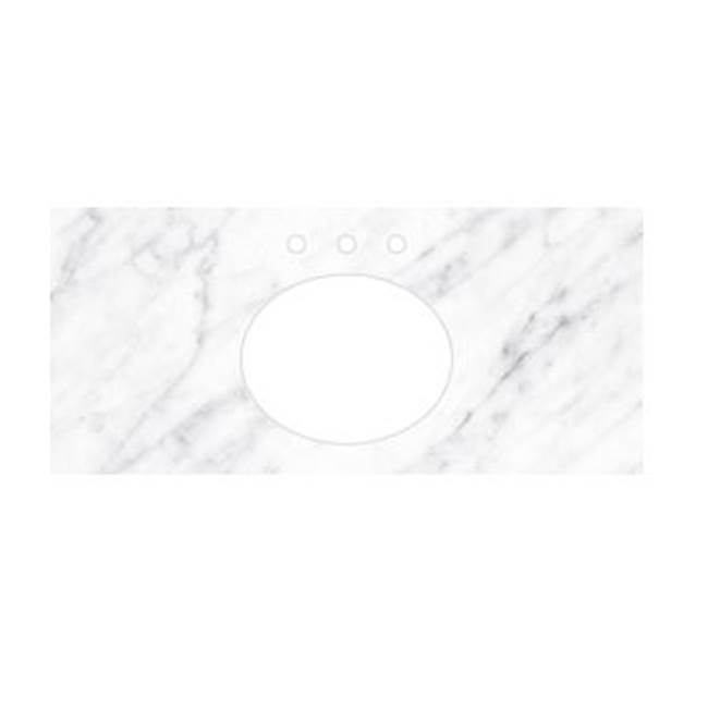 Native Trails 36'' Carrara Vanity Top - Oval with 8'' Widespread Cutout