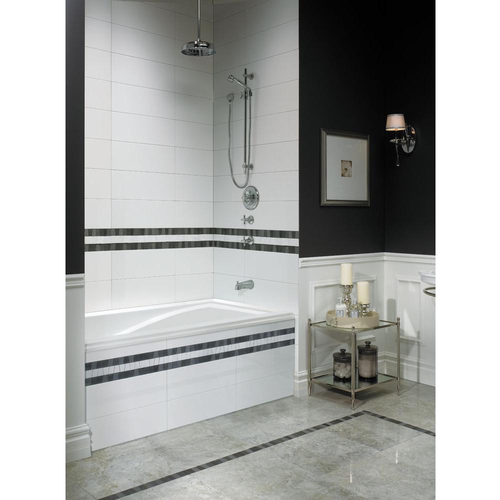 Neptune DELIGHT bathtub 32x60 with Tiling Flange, Right drain, Mass-Air/Activ-Air, Biscuit