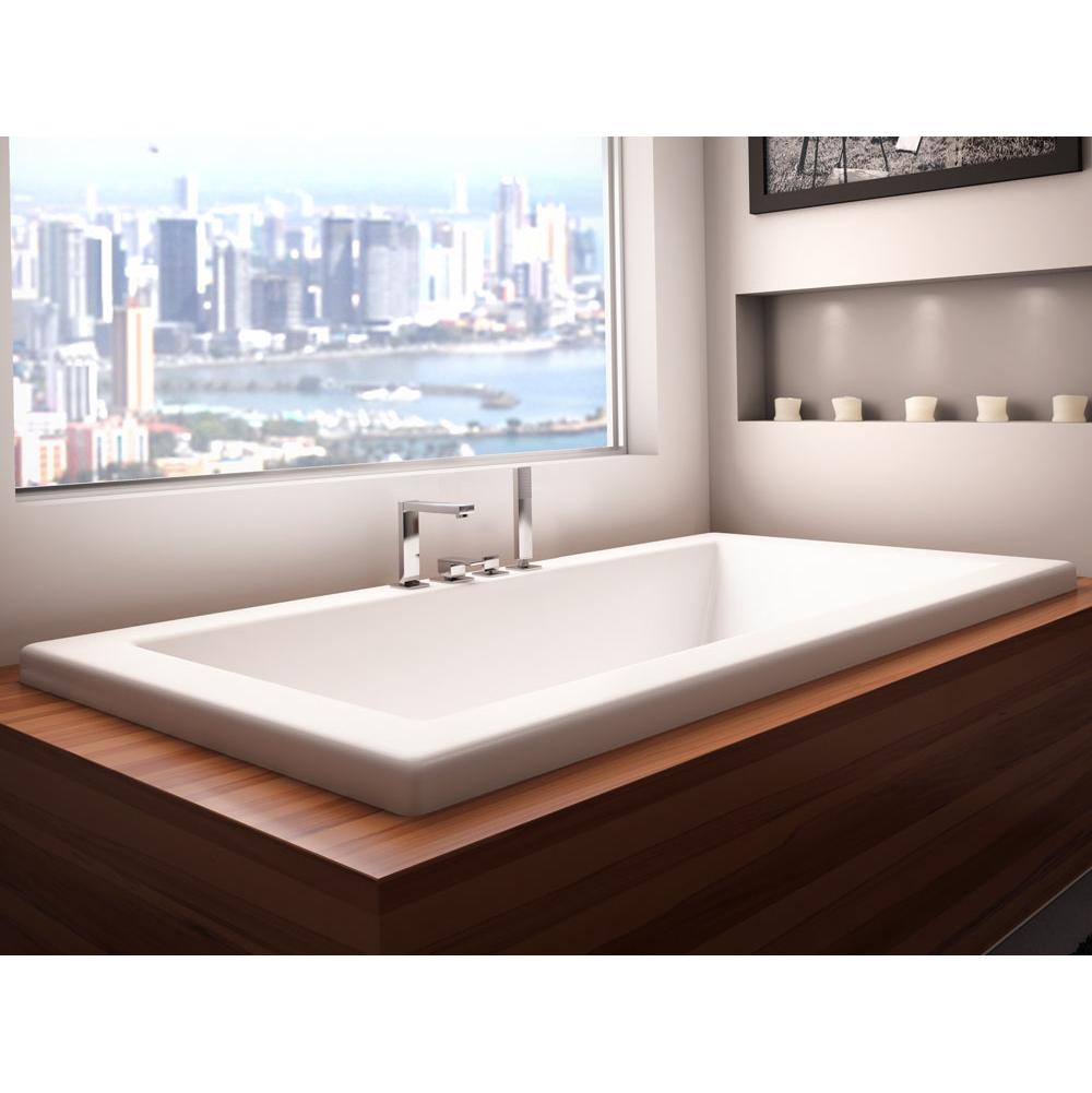 Neptune ZEN bathtub 30x60 with armrests and 4'' top lip, Whirlpool/Mass-Air, Biscuit