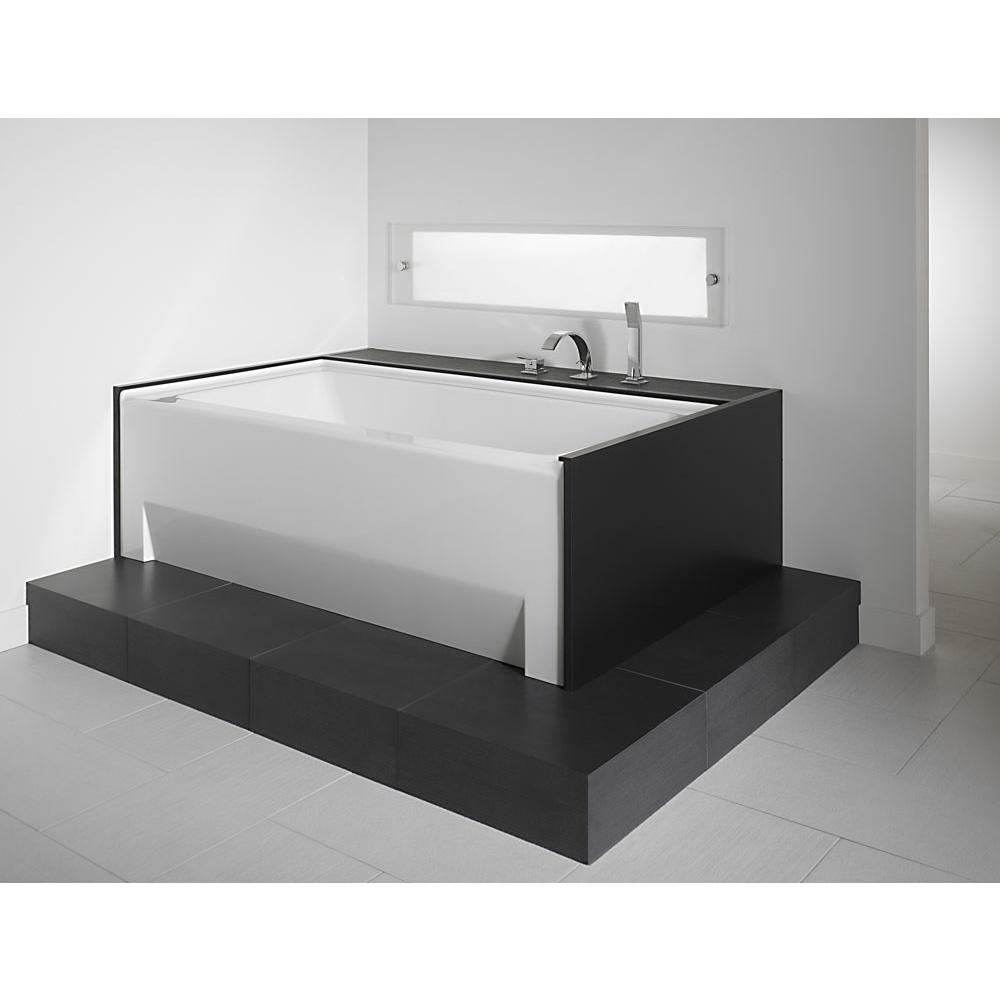Neptune ZORA bathtub 32x60 with Tiling Flange and Skirt, Left drain, Whirlpool/Mass-Air, White