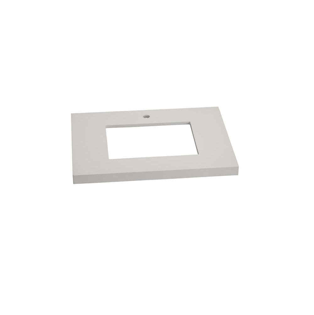 Ronbow 31'' x 22'' TechStone™  WideAppeal™Vanity Top in Solid White - 2'' Thick
