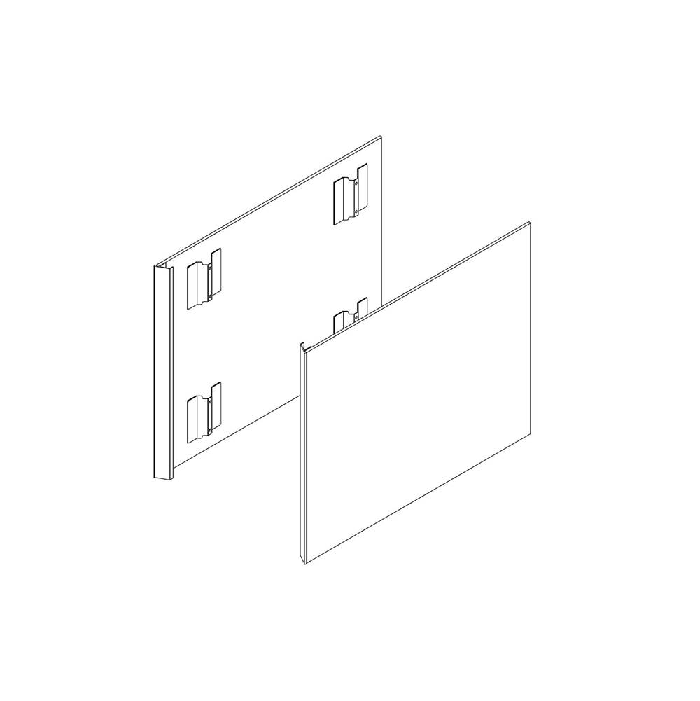 Robern Cartesian and Profiles Side Kit, 22-1/2'' H x 18'' D, Pair Side Kits, Satin White