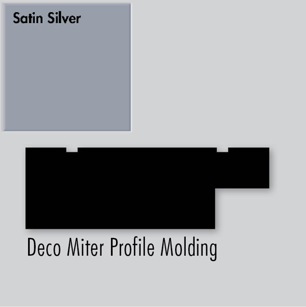 Strasser Woodenworks 2.25 X .75 X 72 Molding Deco Miter Sat Silver