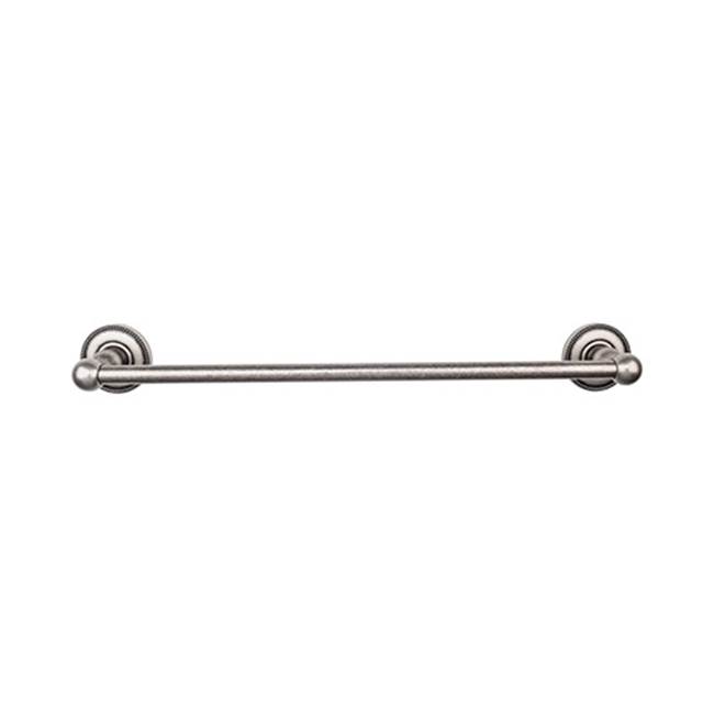 Top Knobs Edwardian Bath Towel Bar 18 In. Single - Beaded Bplate Antique Pewter
