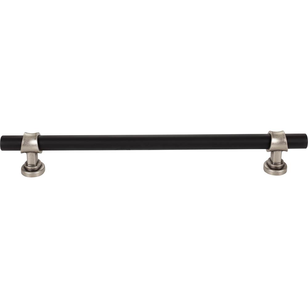 Top Knobs Bit Appliance Pull 18 Inch (c-c) Flat Black and Pewter Antique