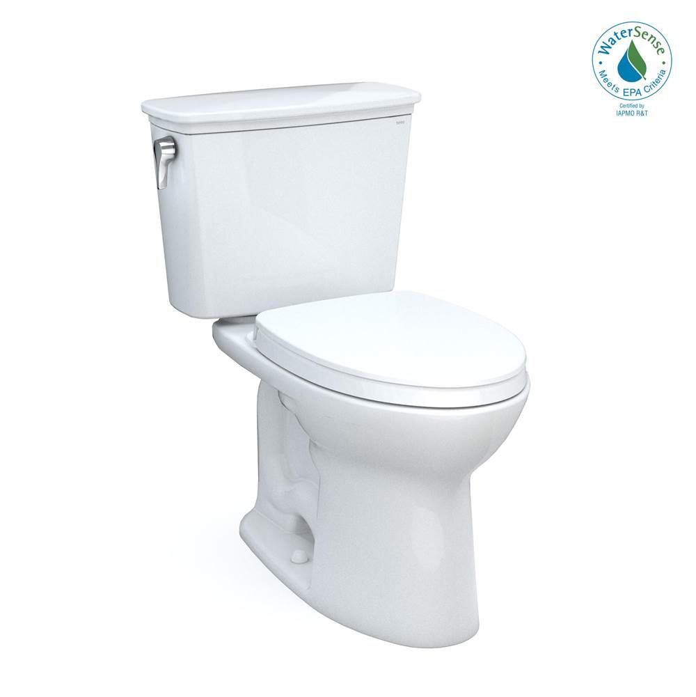TOTO Toto® Drake® Transitional Two-Piece Elongated 1.28 Gpf Tornado Flush® Toilet With Cefiontect® And Softclose® Seat, Washlet®+ Ready, Cotton White
