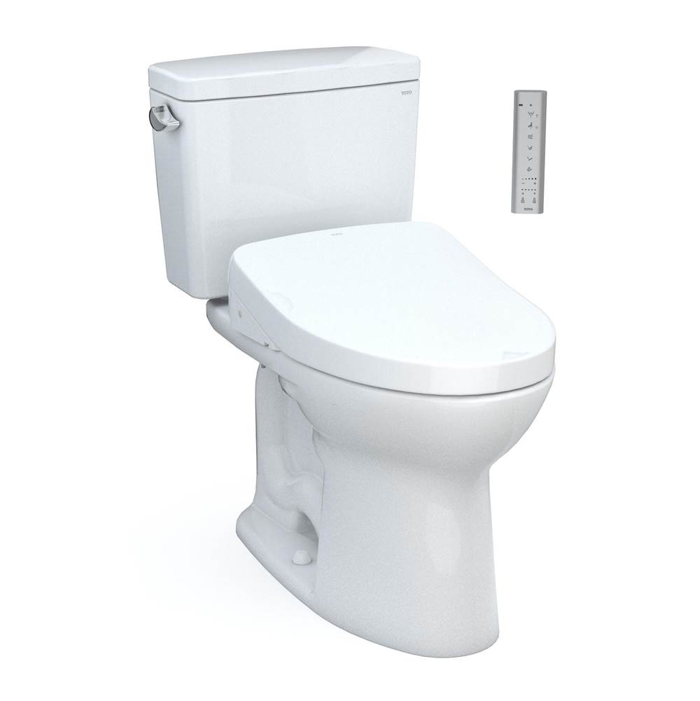 TOTO Toto® Drake® Washlet®+ Two-Piece Elongated 1.6 Gpf Tornado Flush® Toilet With S550E Bidet Seat, Cotton White