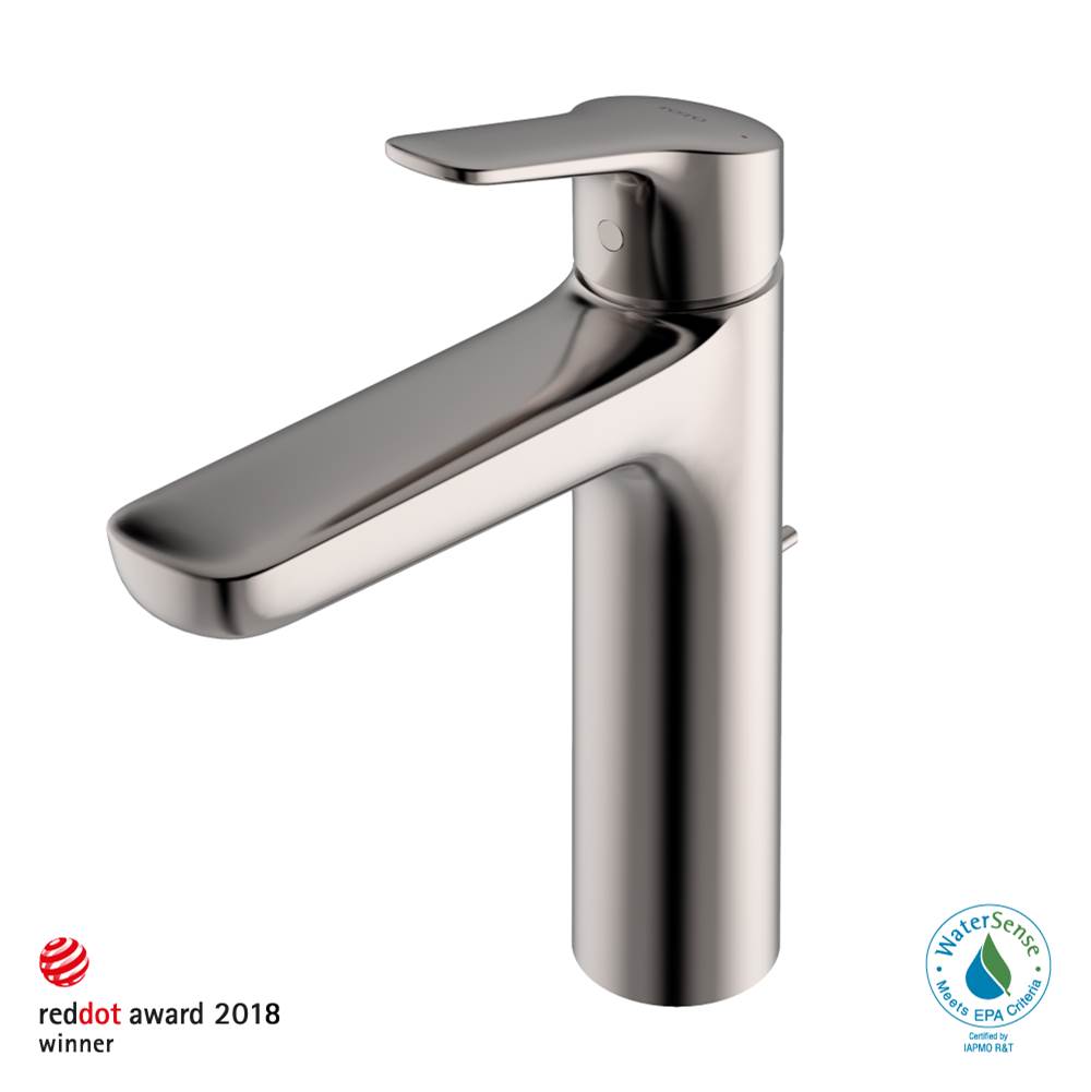 TOTO Toto® Gs Series 1.2 Gpm Single Handle Bathroom Faucet For Semi-Vessel Sink With Comfort Glide Technology And Drain Assembly, Polished Nickel