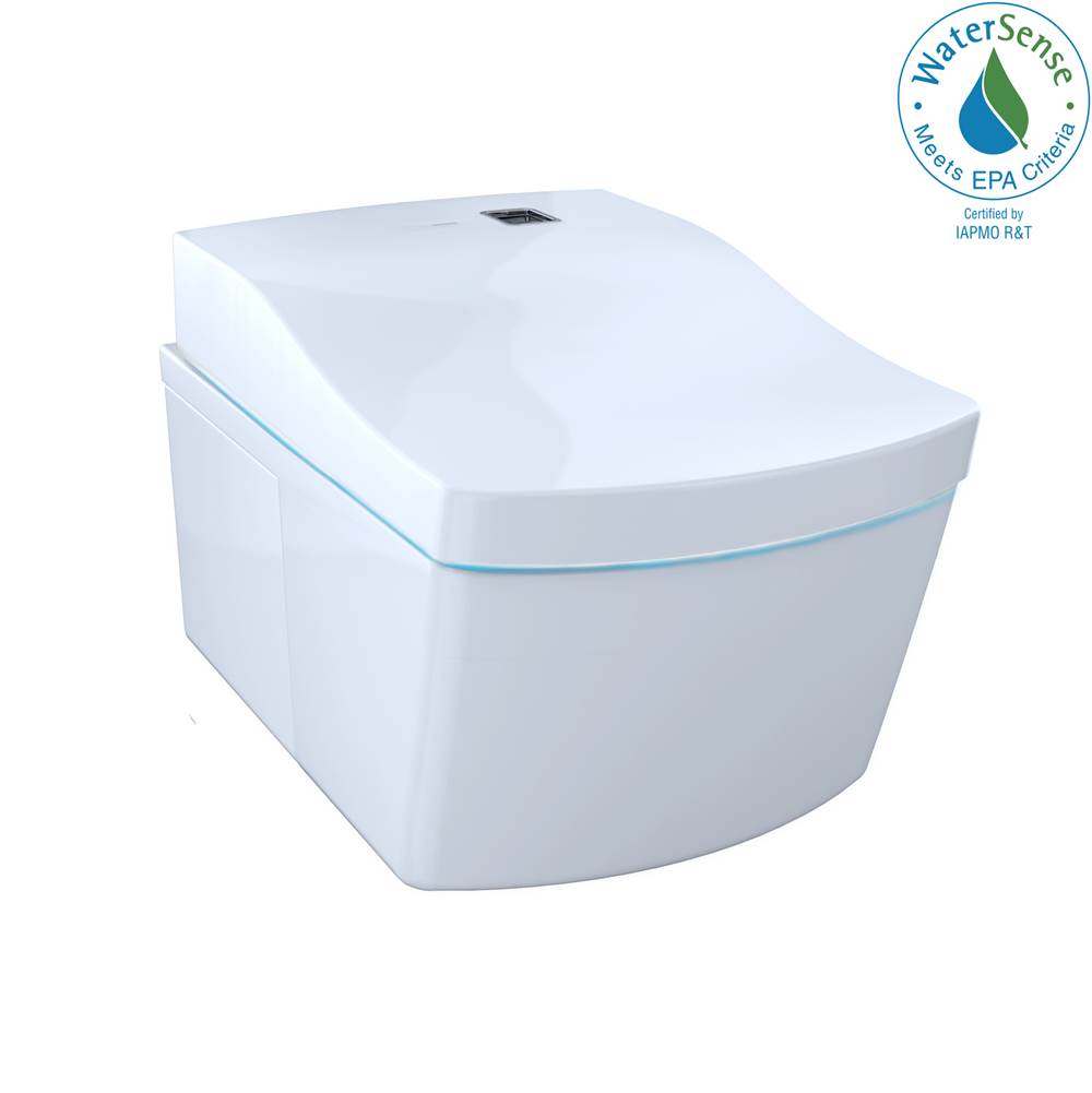 TOTO Toto® Neorest® Ac™ Dual Flush 1.28 Or 0.9 Gpf Wall-Hung Toilet With Integrated Bidet Seat And Actilight®, Cotton White