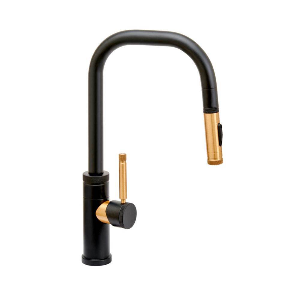 Waterstone Waterstone Fulton Industrial Prep Size PLP Pulldown Faucet - Angle Spout - Toggle Sprayer