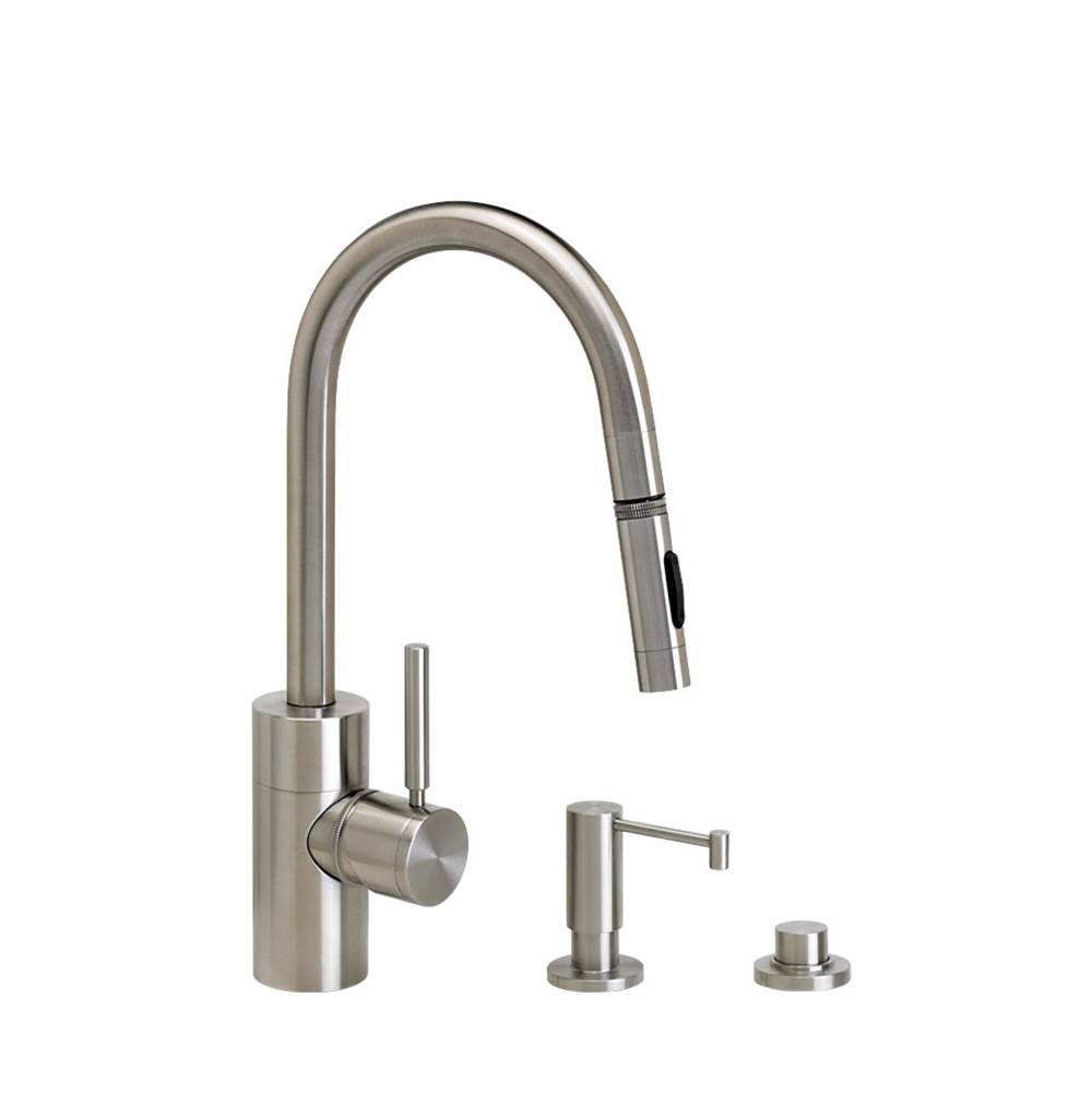 Waterstone Waterstone Contemporary Prep Size PLP Pulldown Faucet - Toggle Sprayer - 3pc. Suite