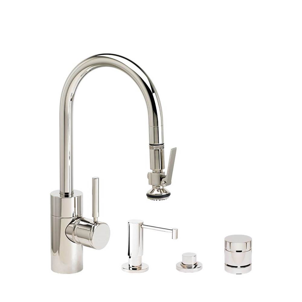 Waterstone Waterstone Contemporary Prep Size PLP Pulldown Faucet - Lever Sprayer - 4pc. Suite