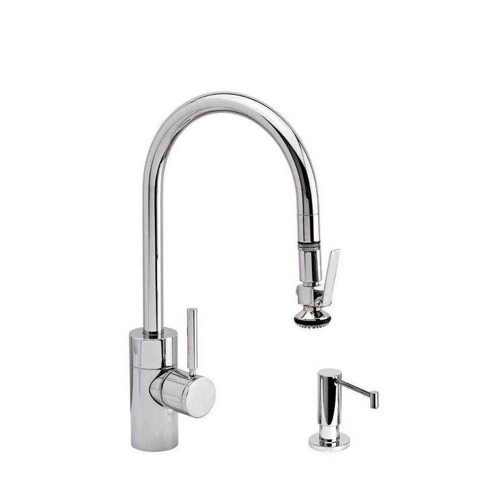 Waterstone Waterstone Contemporary PLP Pulldown Faucet - Lever Sprayer - 2pc. Suite