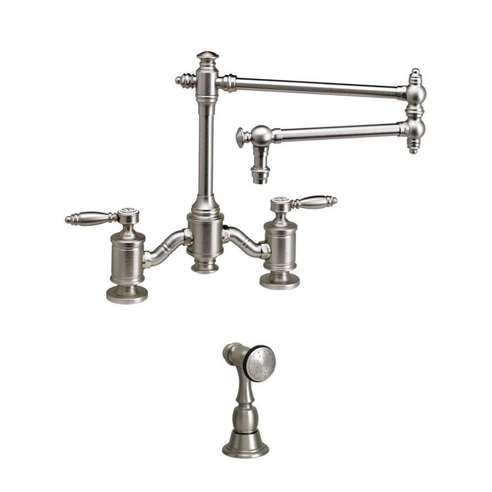 Waterstone Waterstone Towson Bridge Faucet - 18'' Articulated Spout - Lever Handles w/ Side Spray